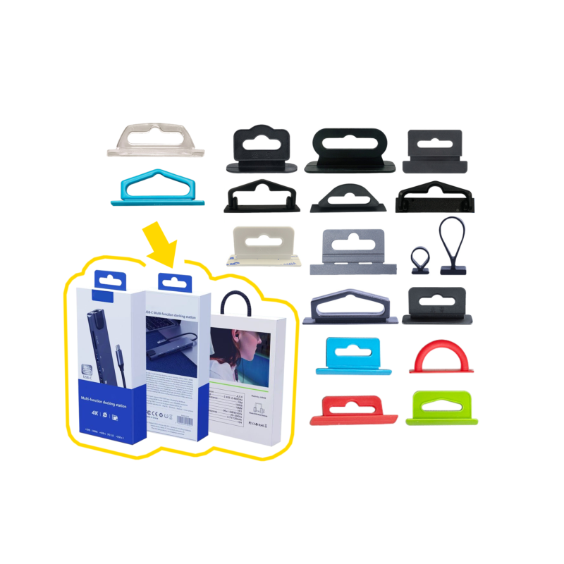 coloful Euro Hole Plastic Hang Hooks For Display Packaging Box